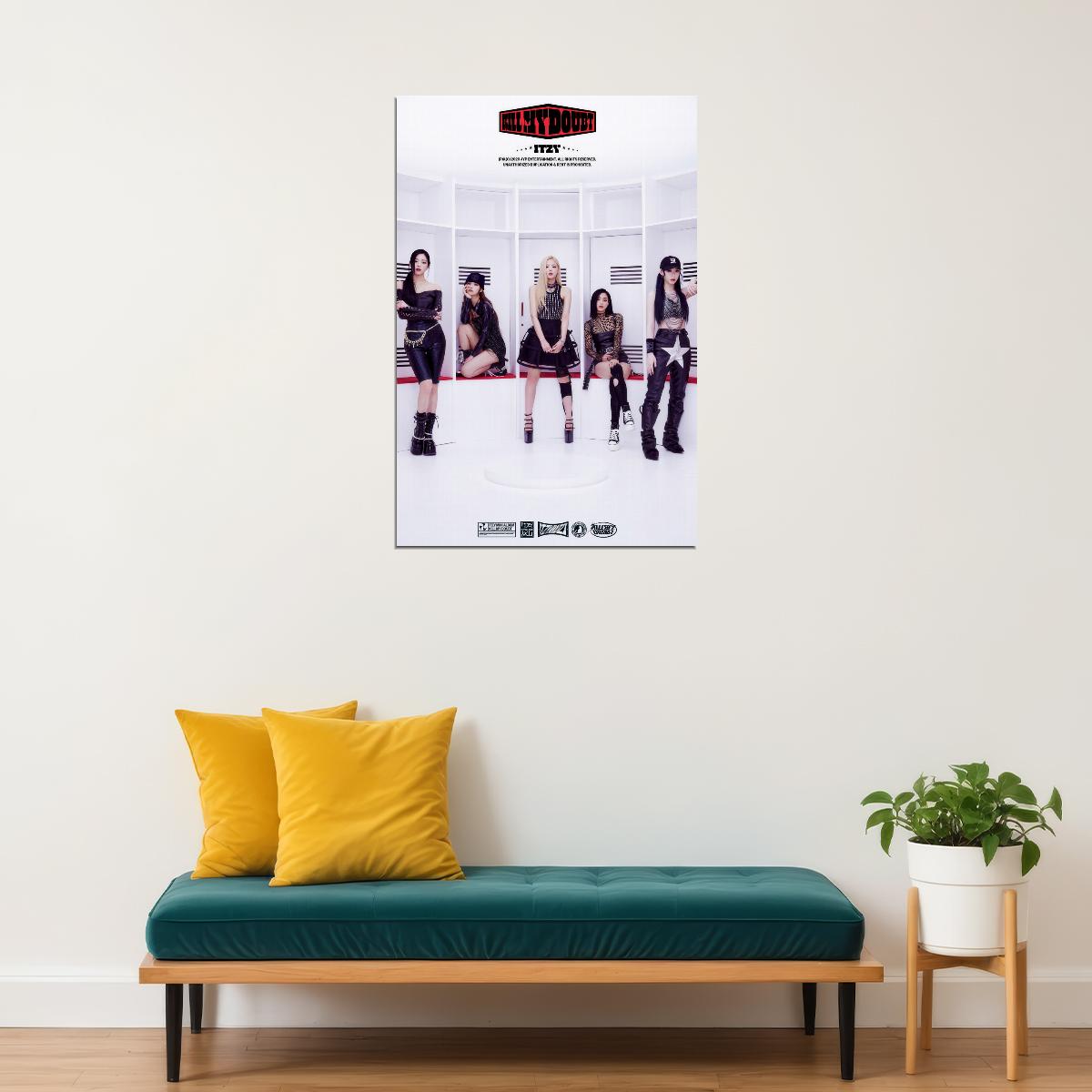 ITZY Yeji Lia Ryujin Chaeryeong Yuna KILL MY DOUBT Concept Photo K-pop Music Poster Gym Aesthetic  Female Korean Idol Fashion Print Trendy Girl Group Wall Art