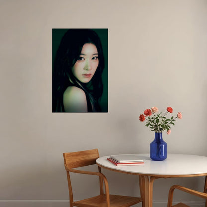 ITZY Chaeryeong Mr. Vampire Concept Photo K-pop Music Poster Dark Glamour Aesthetic  Mysterious Female Korean Idol Fashion Print Trendy Girl Group Wall Art