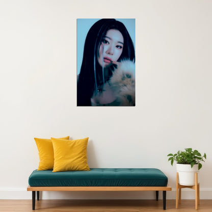 ITZY Chaeryeong Mr. Vampire Concept Photo K-pop Music Poster Dark Glamour Aesthetic  Mysterious Female Korean Idol Fashion Print Trendy Girl Group Wall Art