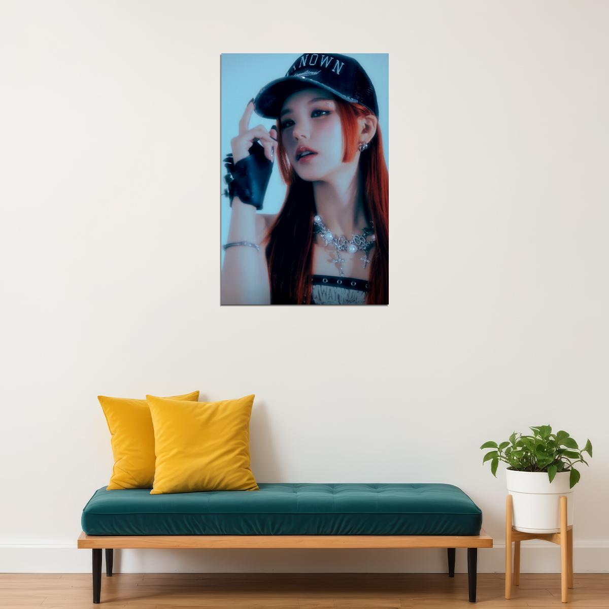 ITZY Yeji Mr. Vampire Concept Photo K-pop Music Poster Dark Glamour Aesthetic  Mysterious Female Korean Idol Fashion Print Trendy Girl Group Wall Art