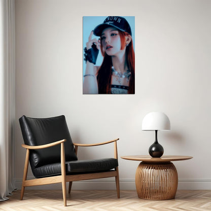 ITZY Yeji Mr. Vampire Concept Photo K-pop Music Poster Dark Glamour Aesthetic  Mysterious Female Korean Idol Fashion Print Trendy Girl Group Wall Art