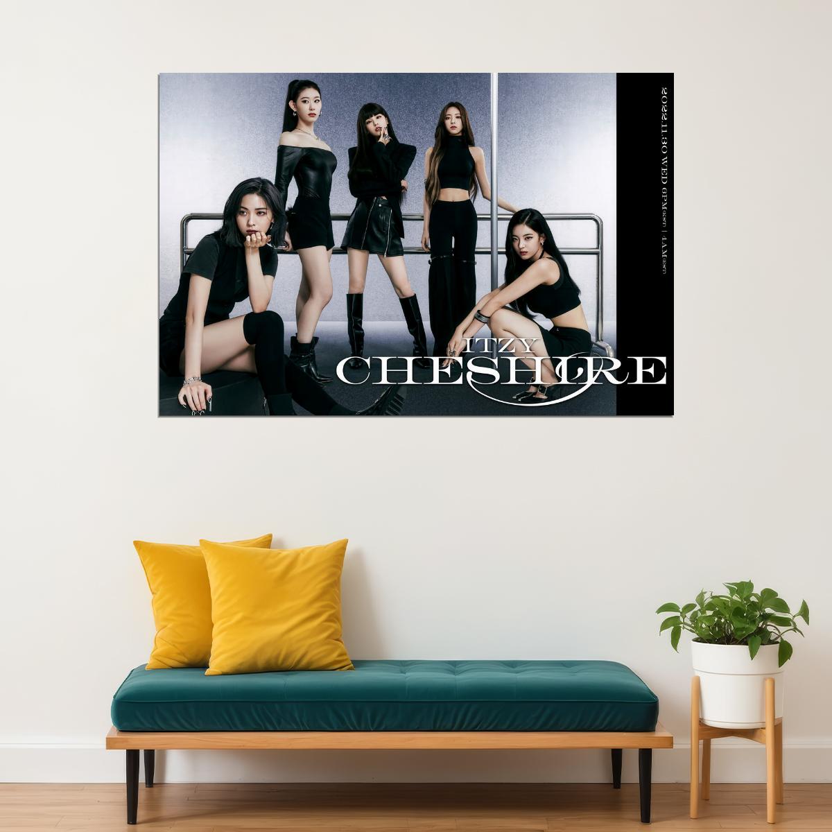 ITZY Yeji Lia Ryujin Chaeryeong Yuna CHESHIRE Photo K-pop Music Poster Dark Glamour Aesthetic  Female Korean Idol Fashion Print Trendy Girl Group Wall Art