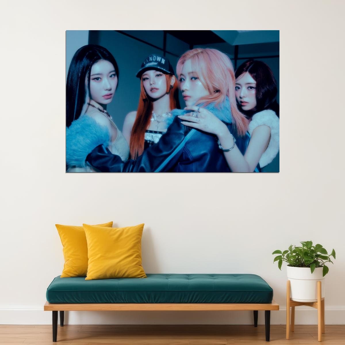 ITZY Mr. Vampire Concept Photo K-pop Music Poster Dark Glamour Aesthetic  Mysterious Female Korean Idol Fashion Print Trendy Girl Group Wall Art