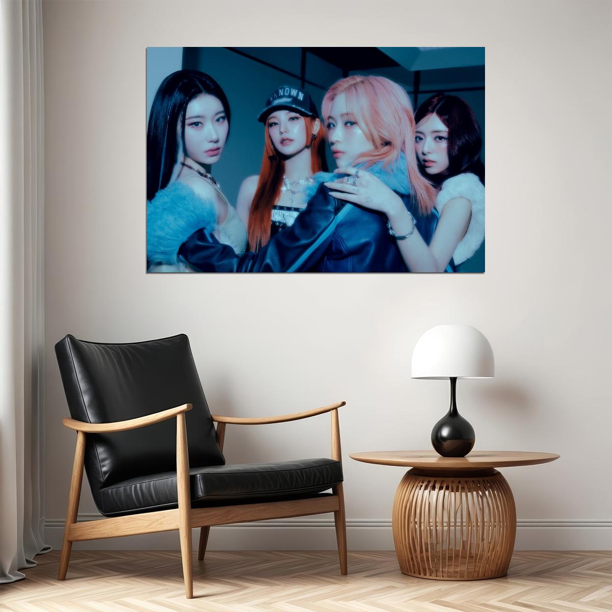 ITZY Mr. Vampire Concept Photo K-pop Music Poster Dark Glamour Aesthetic  Mysterious Female Korean Idol Fashion Print Trendy Girl Group Wall Art