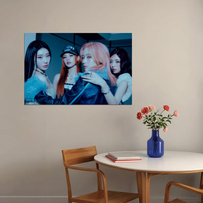 ITZY Mr. Vampire Concept Photo K-pop Music Poster Dark Glamour Aesthetic  Mysterious Female Korean Idol Fashion Print Trendy Girl Group Wall Art