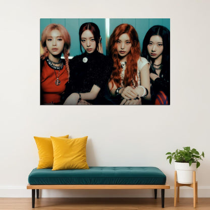 ITZY Mr. Vampire Concept Photo K-pop Music Poster Dark Glamour Aesthetic  Mysterious Female Korean Idol Fashion Print Trendy Girl Group Wall Art