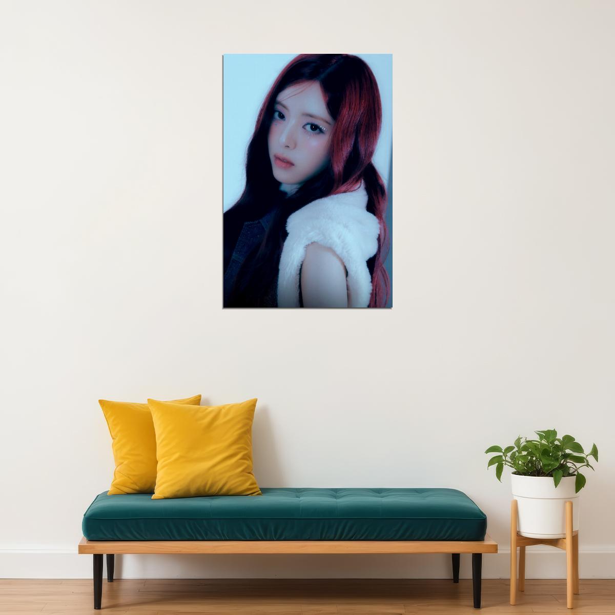 ITZY Yuna Mr. Vampire Concept Photo K-pop Music Poster Dark Glamour Aesthetic  Mysterious Female Korean Idol Fashion Print Trendy Girl Group Wall Art - xonomax