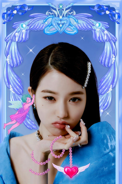 IVE Jang Wonyoung LOVE DIVE Album Concept Photo K-pop Music Poster Celestial Aesthetic  Female Korean Idol Fairycore Fashion Print Trendy Girl Group Wall Art - xonomax