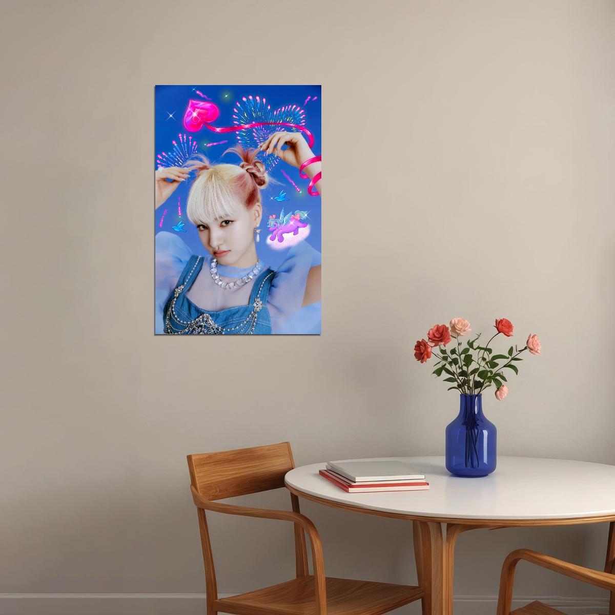 IVE Liz LOVE DIVE Album Concept Photo K-pop Music Poster Y2K McBling Aesthetic  Coquette Female Korean Idol Fashion Print Trendy Girl Group Wall Art - xonomax