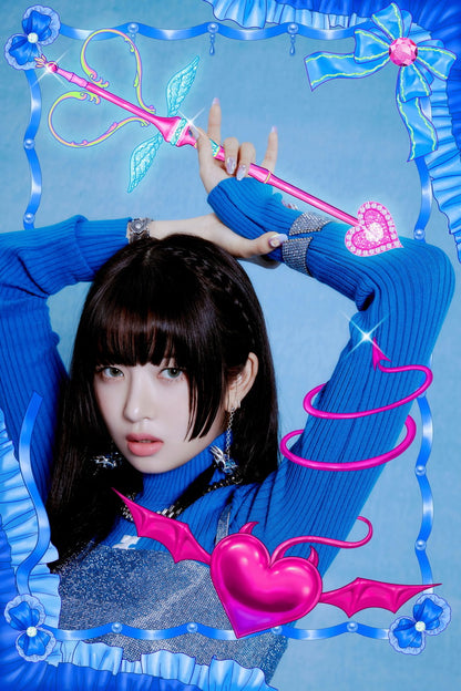 IVE Rei LOVE DIVE Album Concept Photo K-pop Music Poster Blue Dream Aesthetic  Dreamy Female Korean Idol Fashion Print Trendy Girl Group Wall Art - xonomax