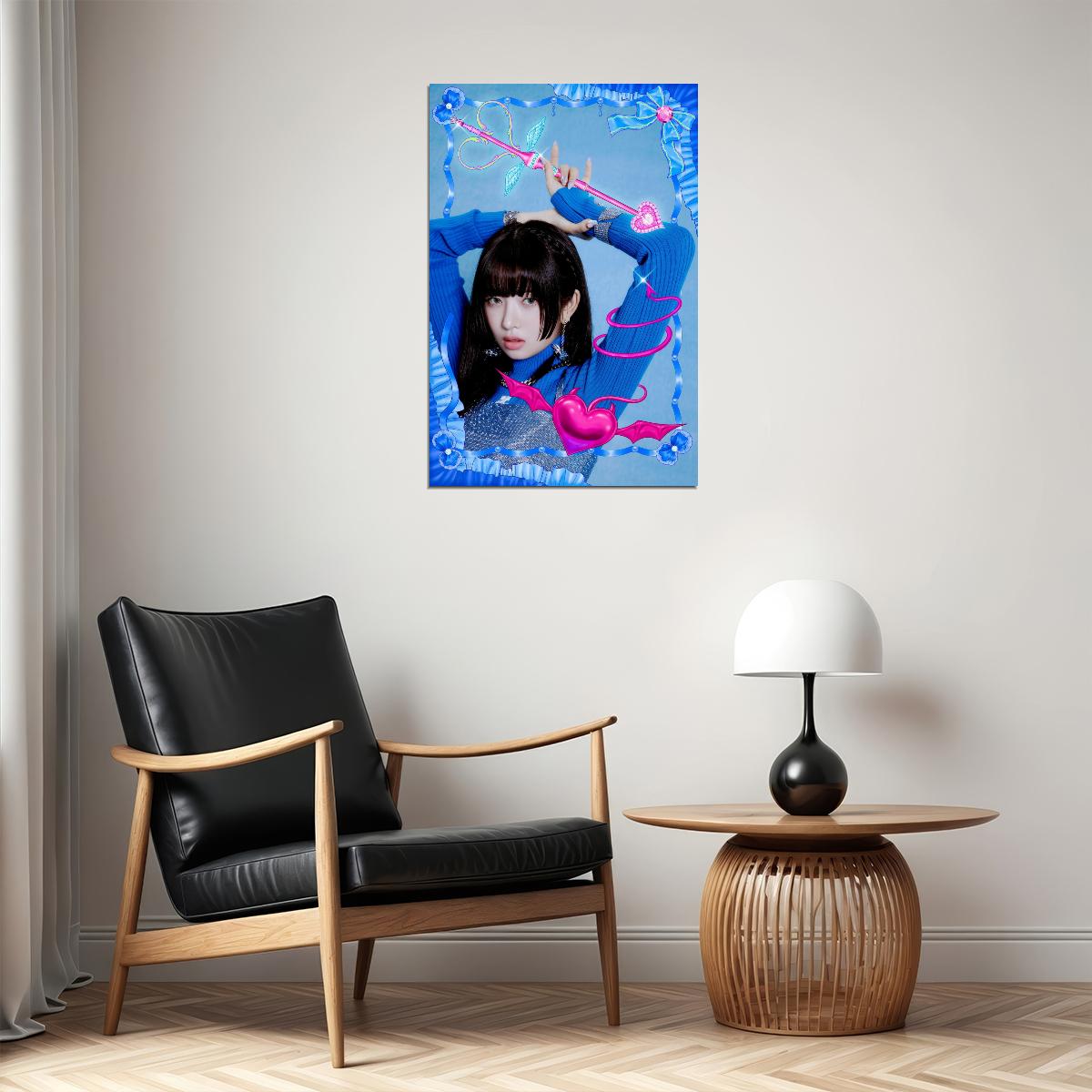 IVE Rei LOVE DIVE Album Concept Photo K-pop Music Poster Blue Dream Aesthetic  Dreamy Female Korean Idol Fashion Print Trendy Girl Group Wall Art - xonomax
