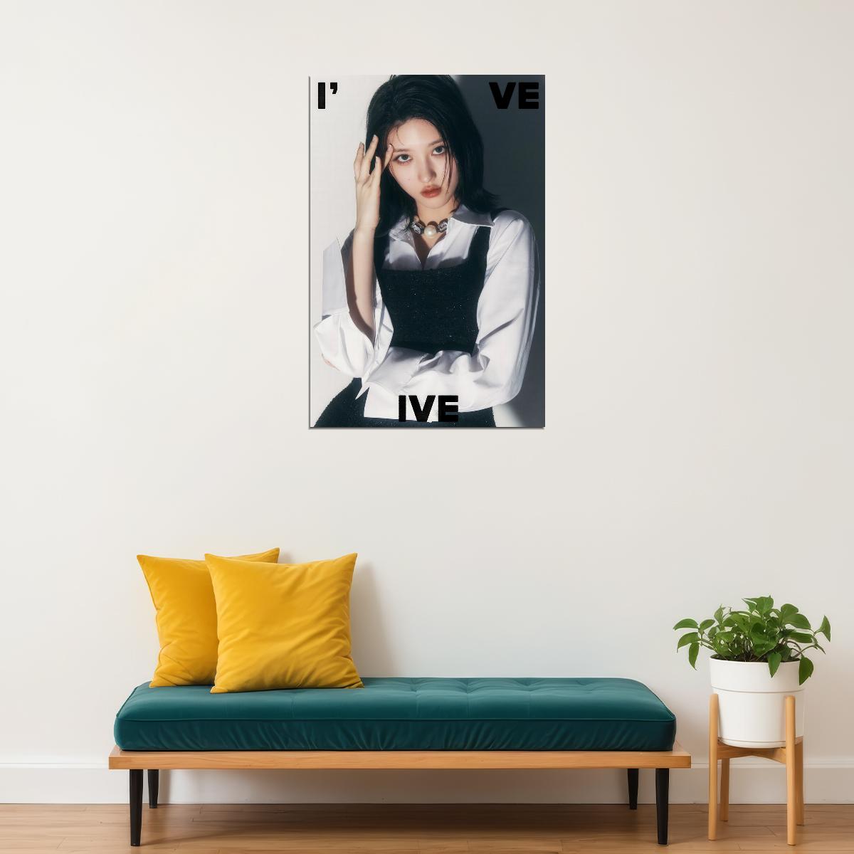 IVE Gaeul I've IVE Album Concept Photo K-pop Music Poster Girl Crush Aesthetic Monochrome  Female Korean Idol Fashion Print Trendy Girl Group Wall Art - xonomax