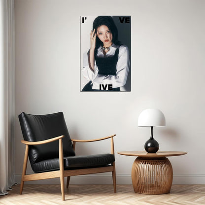 IVE Gaeul I've IVE Album Concept Photo K-pop Music Poster Girl Crush Aesthetic Monochrome  Female Korean Idol Fashion Print Trendy Girl Group Wall Art - xonomax