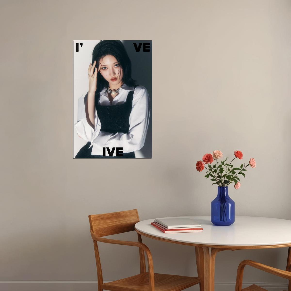 IVE Gaeul I've IVE Album Concept Photo K-pop Music Poster Girl Crush Aesthetic Monochrome  Female Korean Idol Fashion Print Trendy Girl Group Wall Art - xonomax