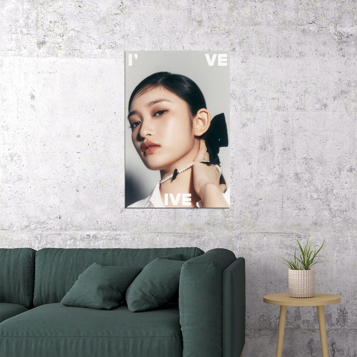 IVE Leeseo I've IVE Album Concept Photo K-pop Music Poster Girl Crush Aesthetic Monochrome  Female Korean Idol Fashion Print Trendy Girl Group Wall Art - xonomax