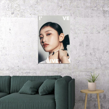IVE Leeseo I've IVE Album Concept Photo K-pop Music Poster Girl Crush Aesthetic Monochrome  Female Korean Idol Fashion Print Trendy Girl Group Wall Art - xonomax