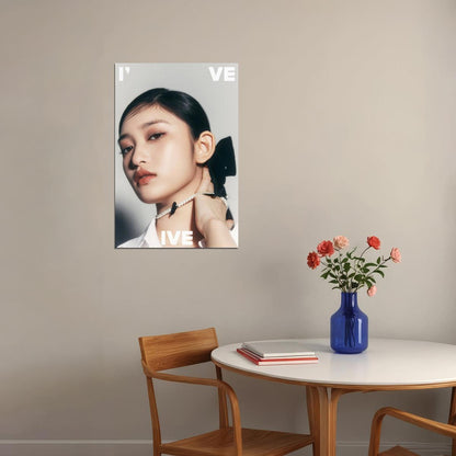 IVE Leeseo I've IVE Album Concept Photo K-pop Music Poster Girl Crush Aesthetic Monochrome  Female Korean Idol Fashion Print Trendy Girl Group Wall Art - xonomax