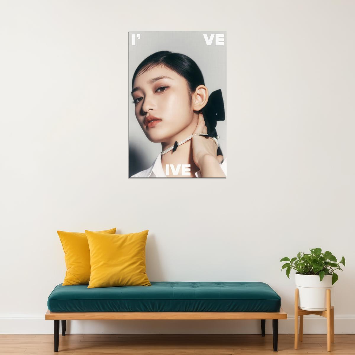 IVE Leeseo I've IVE Album Concept Photo K-pop Music Poster Girl Crush Aesthetic Monochrome  Female Korean Idol Fashion Print Trendy Girl Group Wall Art - xonomax