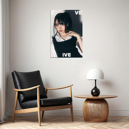 IVE Liz I've IVE Album Concept Photo K-pop Music Poster Girl Crush Aesthetic Monochrome  Female Korean Idol Fashion Print Trendy Girl Group Wall Art - xonomax