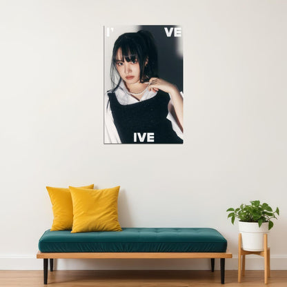 IVE Liz I've IVE Album Concept Photo K-pop Music Poster Girl Crush Aesthetic Monochrome  Female Korean Idol Fashion Print Trendy Girl Group Wall Art - xonomax