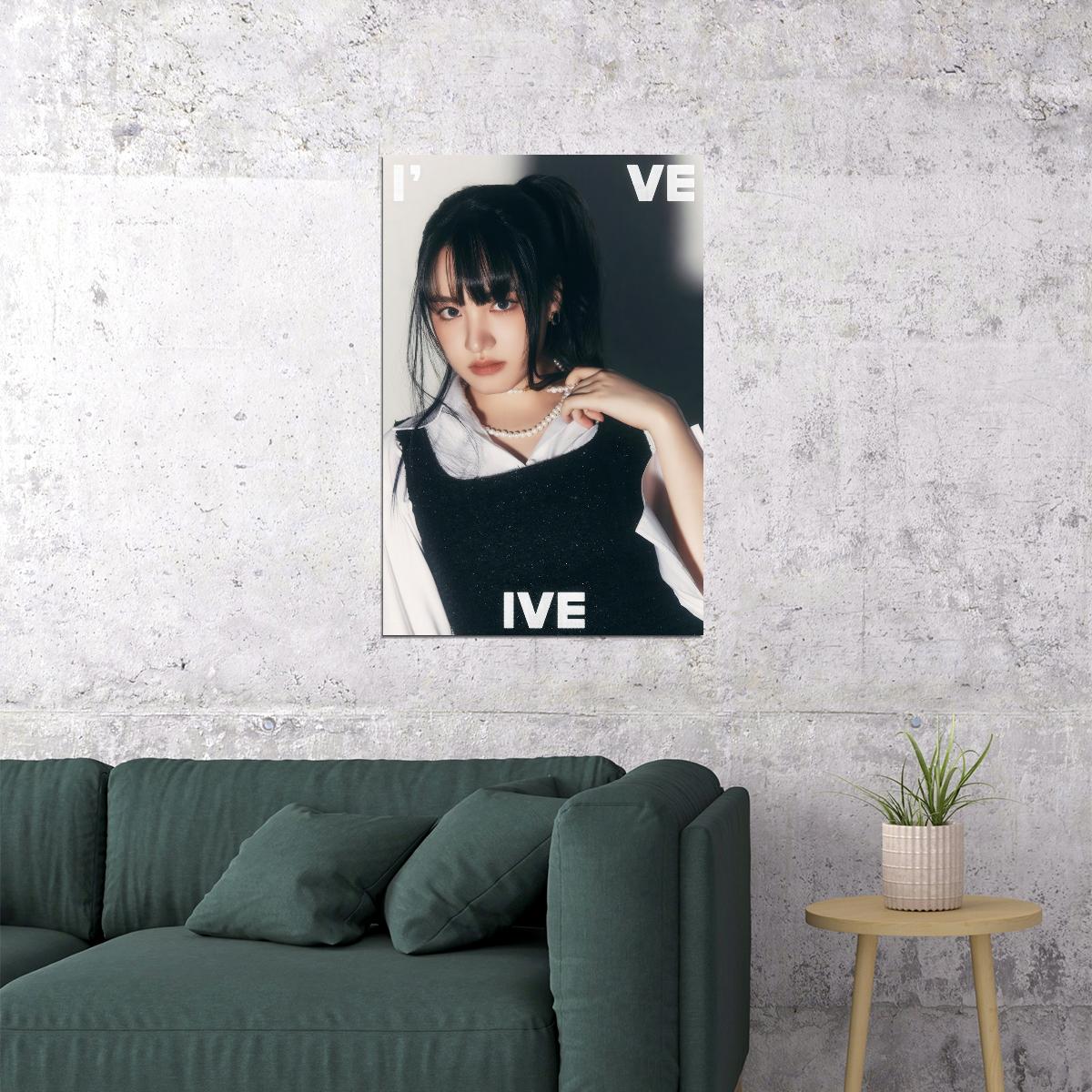 IVE Liz I've IVE Album Concept Photo K-pop Music Poster Girl Crush Aesthetic Monochrome  Female Korean Idol Fashion Print Trendy Girl Group Wall Art - xonomax