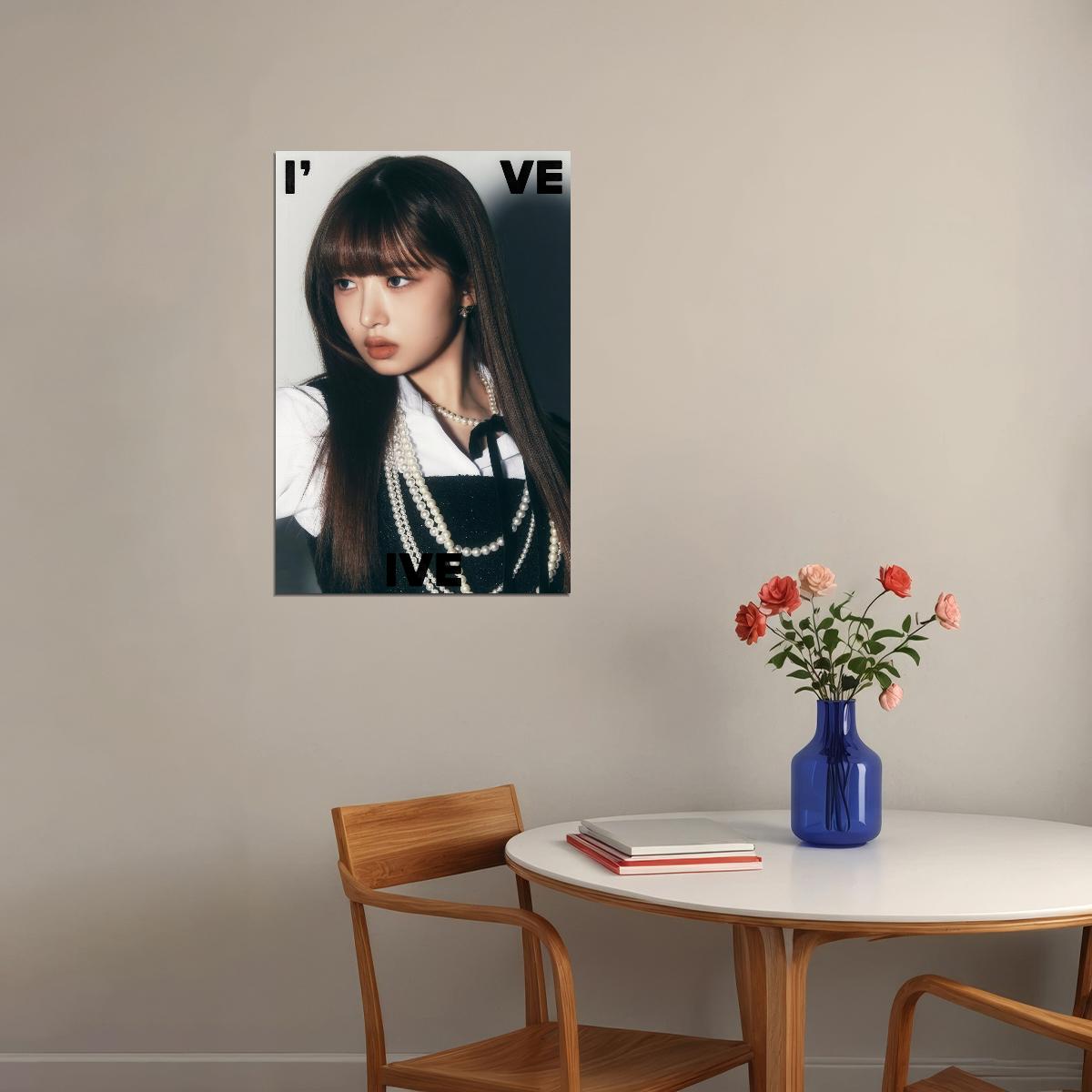 IVE Rei I've IVE Album Concept Photo K-pop Music Poster Girl Crush Aesthetic Monochrome  Female Korean Idol Fashion Print Trendy Girl Group Wall Art - xonomax