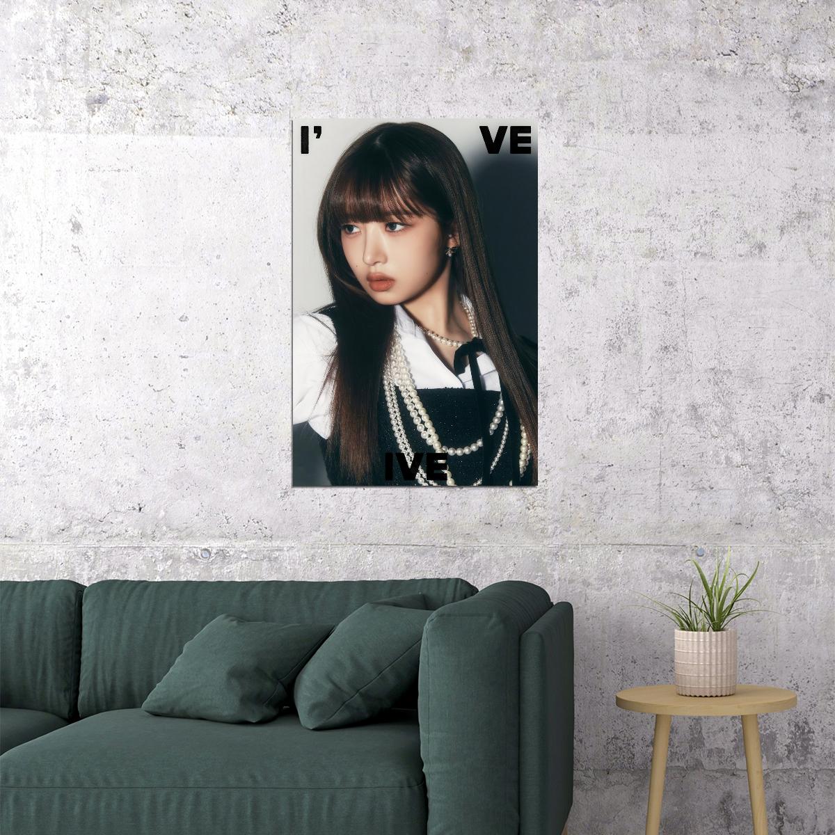 IVE Rei I've IVE Album Concept Photo K-pop Music Poster Girl Crush Aesthetic Monochrome  Female Korean Idol Fashion Print Trendy Girl Group Wall Art - xonomax