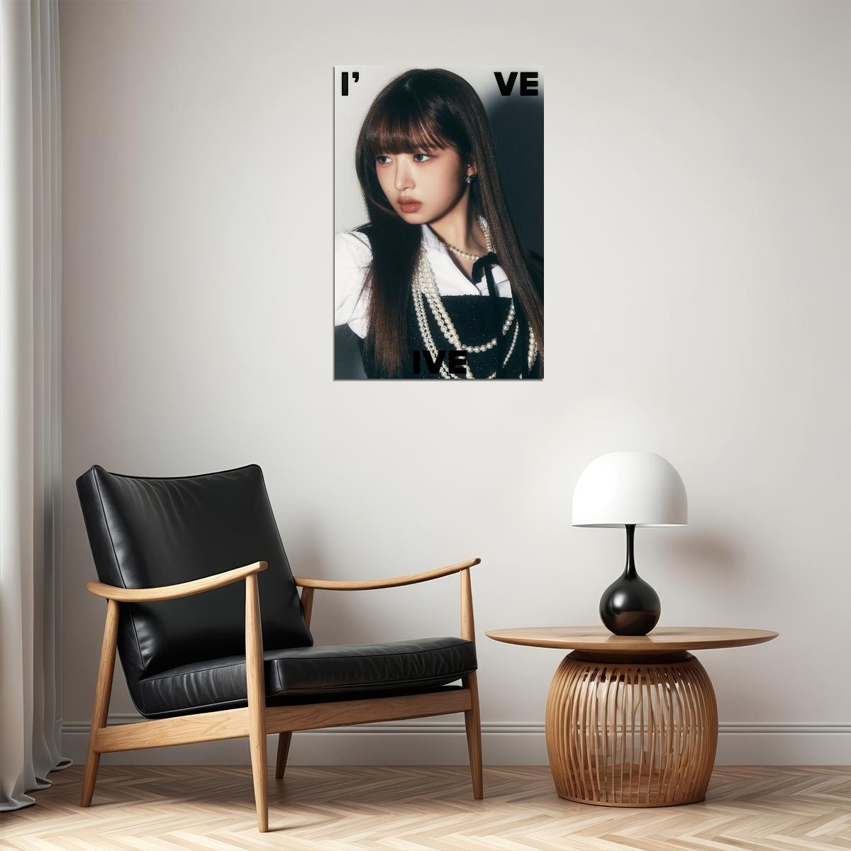 IVE Rei I've IVE Album Concept Photo K-pop Music Poster Girl Crush Aesthetic Monochrome  Female Korean Idol Fashion Print Trendy Girl Group Wall Art - xonomax