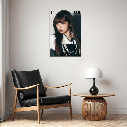 IVE Rei I've IVE Album Concept Photo K-pop Music Poster Girl Crush Aesthetic Monochrome  Female Korean Idol Fashion Print Trendy Girl Group Wall Art - xonomax