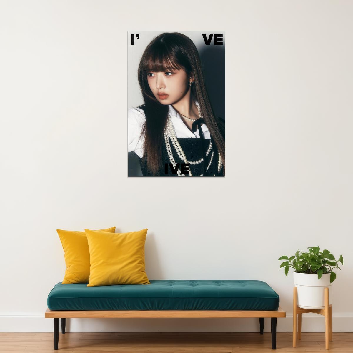 IVE Rei I've IVE Album Concept Photo K-pop Music Poster Girl Crush Aesthetic Monochrome  Female Korean Idol Fashion Print Trendy Girl Group Wall Art - xonomax