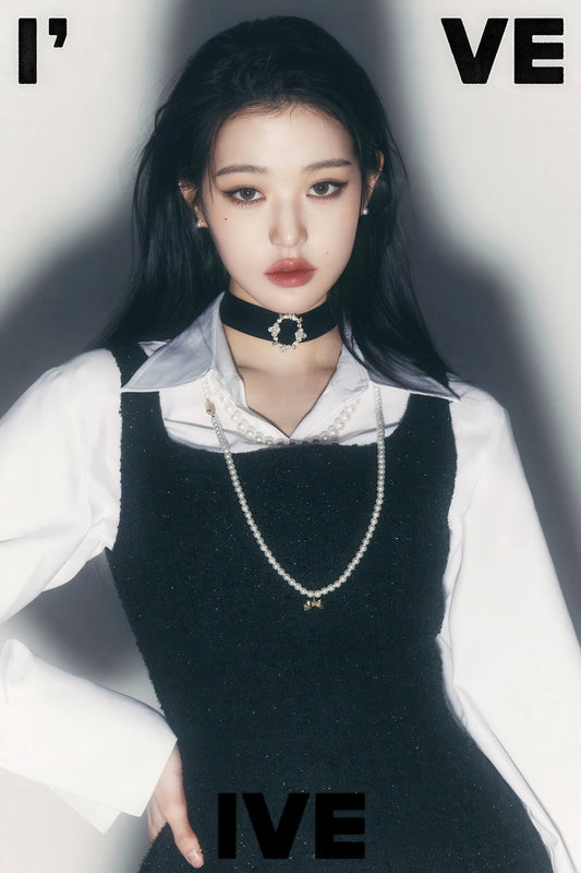 IVE Wonyoung I've IVE Album Concept Photo K-pop Music Poster Girl Crush Aesthetic Monochrome  Female Korean Idol Fashion Print Trendy Girl Group Wall Art