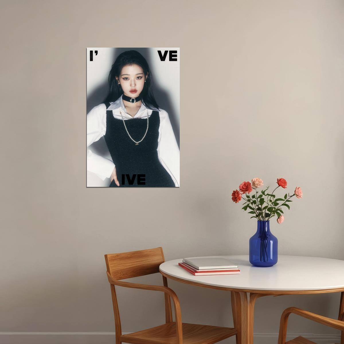 IVE Wonyoung I've IVE Album Concept Photo K-pop Music Poster Girl Crush Aesthetic Monochrome  Female Korean Idol Fashion Print Trendy Girl Group Wall Art