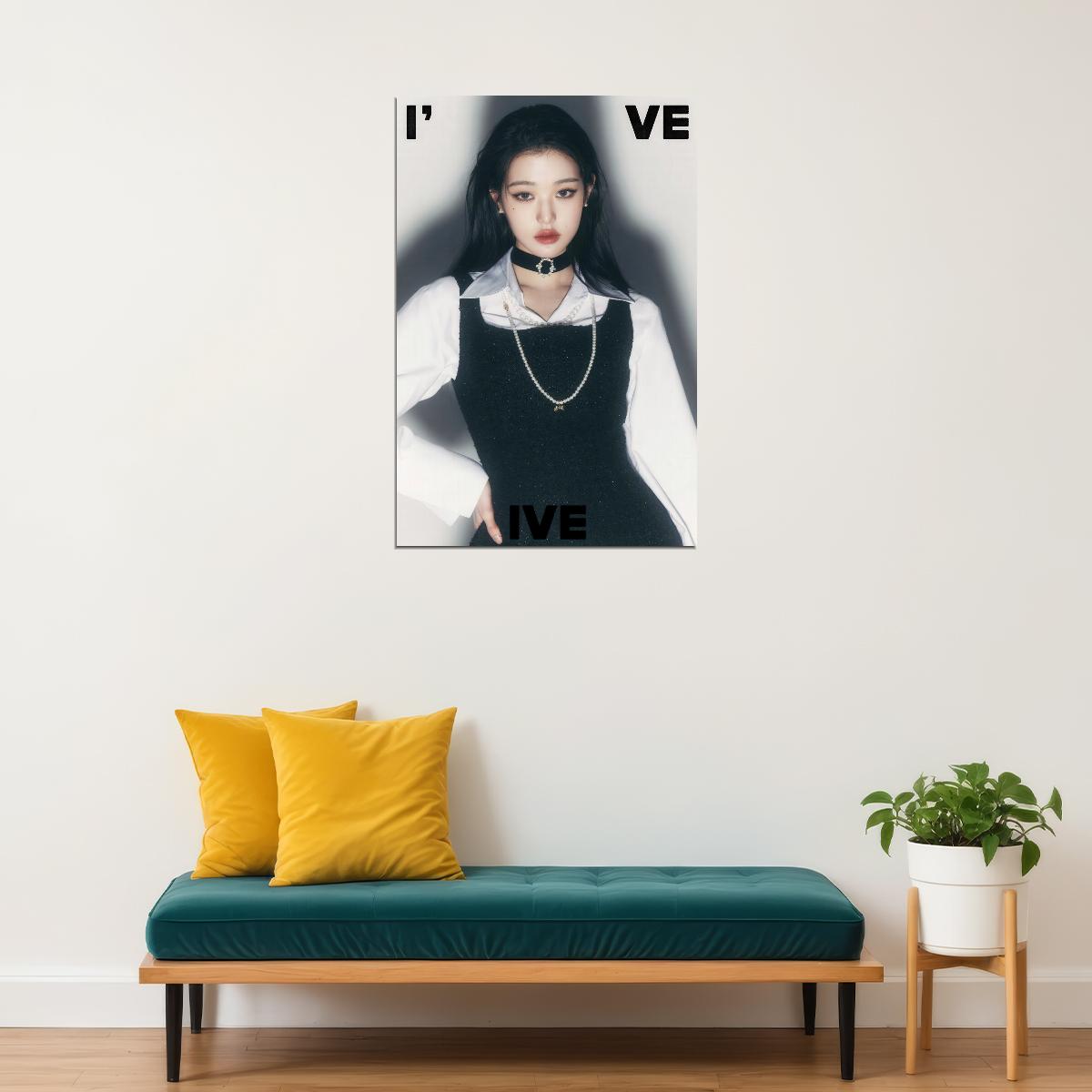 IVE Wonyoung I've IVE Album Concept Photo K-pop Music Poster Girl Crush Aesthetic Monochrome  Female Korean Idol Fashion Print Trendy Girl Group Wall Art