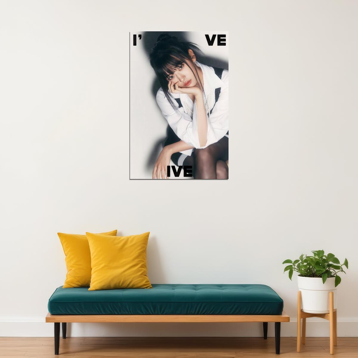 IVE Yujin I've IVE Album Concept Photo K-pop Music Poster Girl Crush Aesthetic Monochrome  Female Korean Idol Fashion Print Trendy Girl Group Wall Art - xonomax