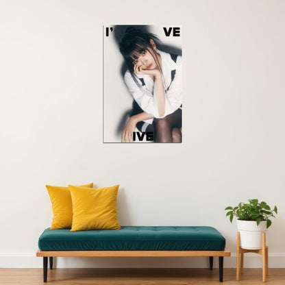 IVE Yujin I've IVE Album Concept Photo K-pop Music Poster Girl Crush Aesthetic Monochrome  Female Korean Idol Fashion Print Trendy Girl Group Wall Art - xonomax