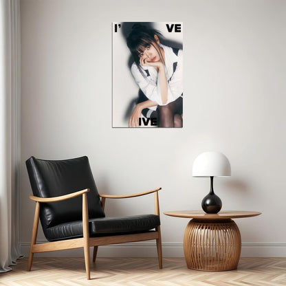 IVE Yujin I've IVE Album Concept Photo K-pop Music Poster Girl Crush Aesthetic Monochrome  Female Korean Idol Fashion Print Trendy Girl Group Wall Art - xonomax