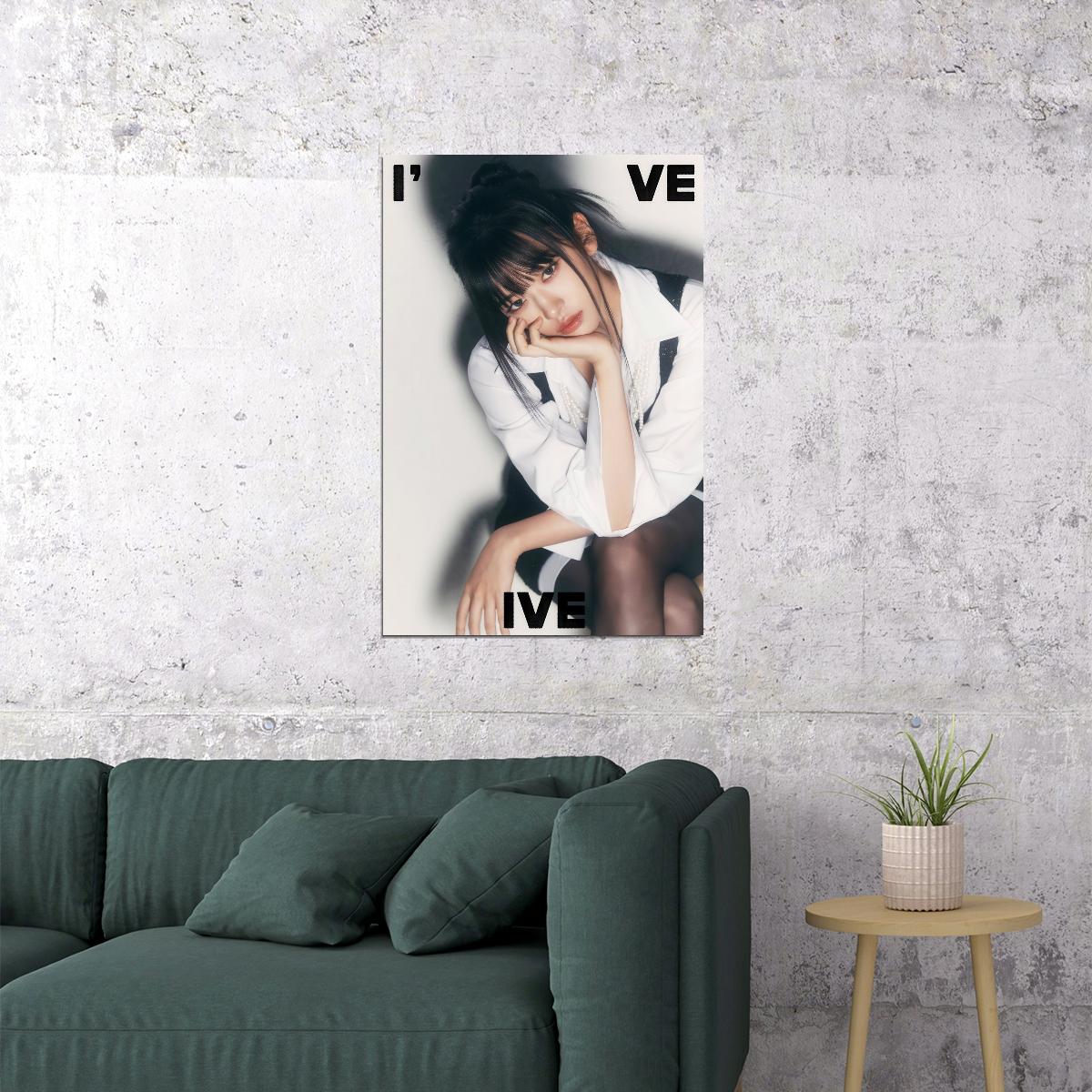 IVE Yujin I've IVE Album Concept Photo K-pop Music Poster Girl Crush Aesthetic Monochrome  Female Korean Idol Fashion Print Trendy Girl Group Wall Art - xonomax