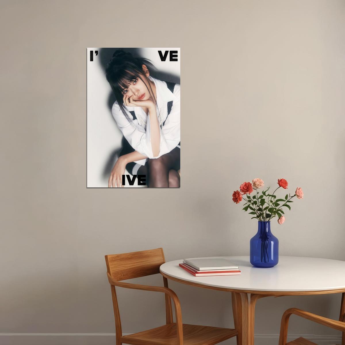 IVE Yujin I've IVE Album Concept Photo K-pop Music Poster Girl Crush Aesthetic Monochrome  Female Korean Idol Fashion Print Trendy Girl Group Wall Art - xonomax