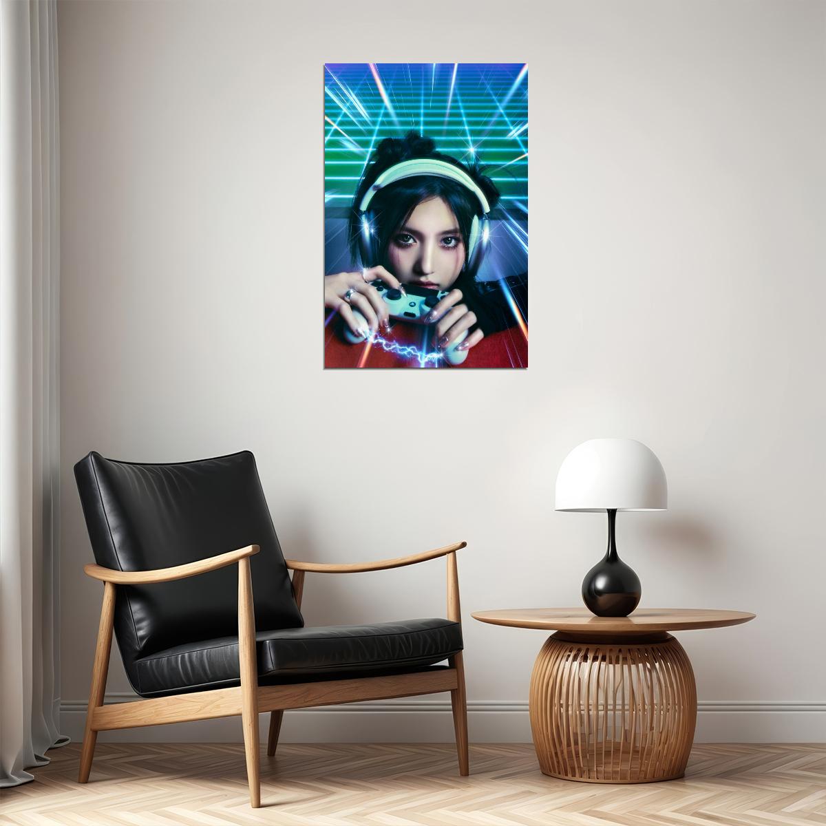 IVE Leeseo Baddie Concept Photo K-pop Music Poster Futuristic Aesthetic Retro  Female Korean Idol Fashion Print Trendy Girl Group Wall Art - xonomax