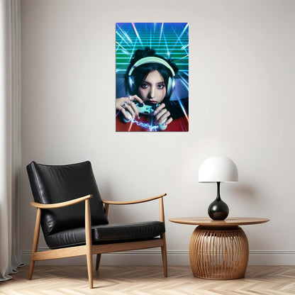 IVE Leeseo Baddie Concept Photo K-pop Music Poster Futuristic Aesthetic Retro  Female Korean Idol Fashion Print Trendy Girl Group Wall Art - xonomax