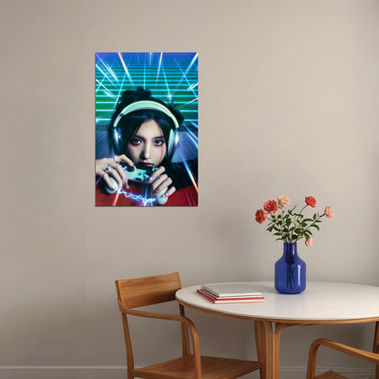 IVE Leeseo Baddie Concept Photo K-pop Music Poster Futuristic Aesthetic Retro  Female Korean Idol Fashion Print Trendy Girl Group Wall Art - xonomax