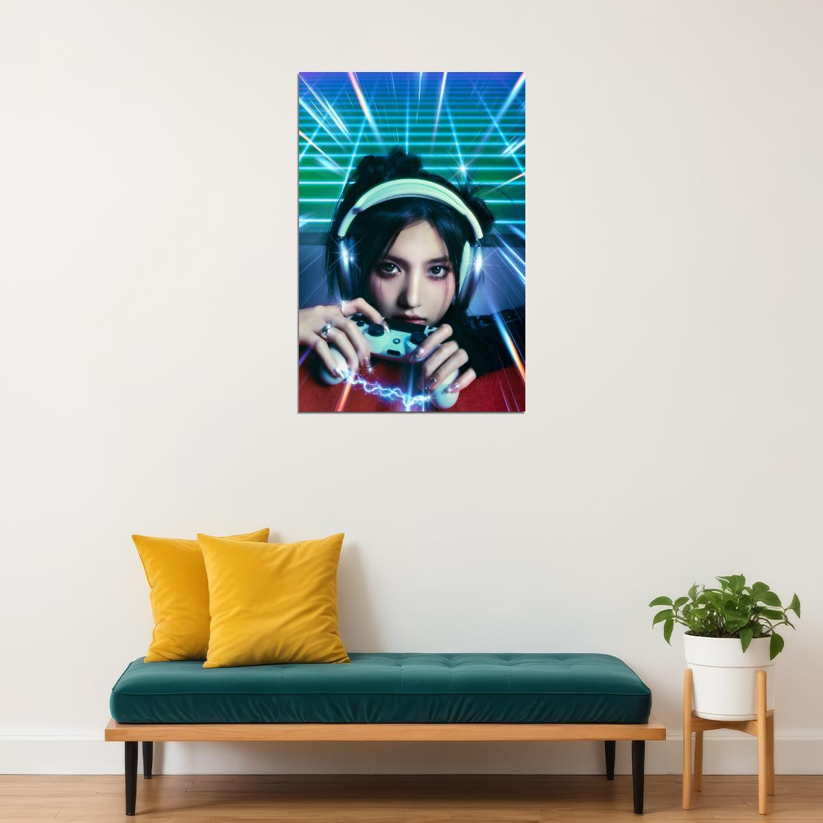 IVE Leeseo Baddie Concept Photo K-pop Music Poster Futuristic Aesthetic Retro  Female Korean Idol Fashion Print Trendy Girl Group Wall Art - xonomax