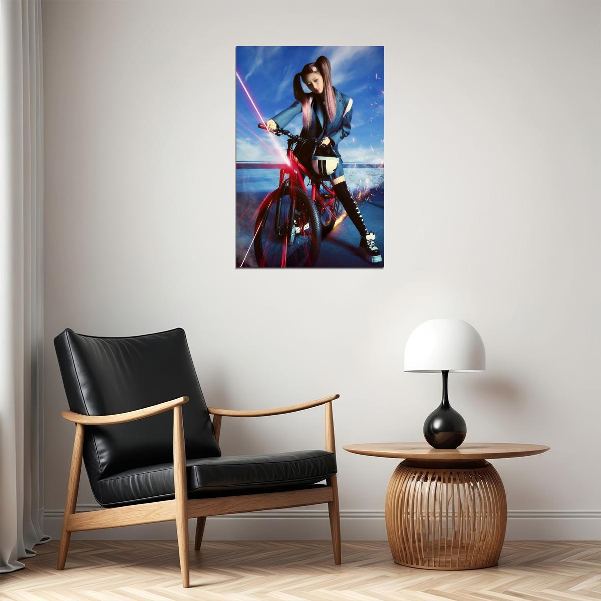 IVE Rei Baddie Concept Photo K-pop Music Poster Gamer Aesthetic  Female Korean Idol Retro Fashion Print Trendy Girl Group Wall Art - xonomax
