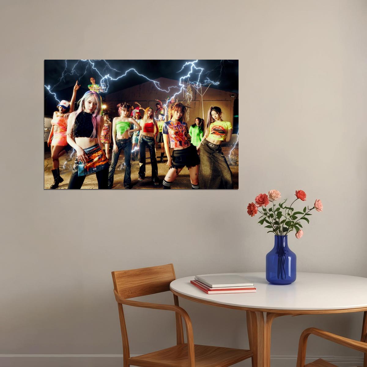 Poster - LE SSERAFIM CRAZY Music Poster K-Pop Aesthetic K-pop
