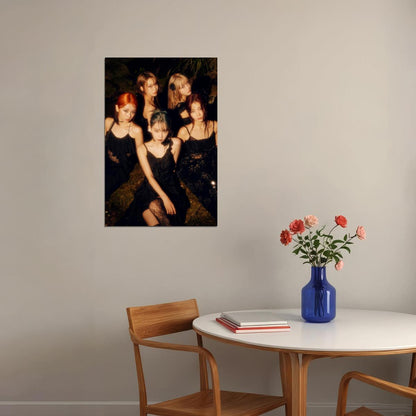 LE SSERAFIM Sakura Chaewon Yunjin Kazuha Eunchae EASY Concept Photo K-pop Music Poster Coquette Aesthetic  Balletcore Fashion Print Trendy Wall Art