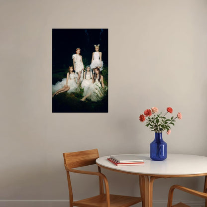 LE SSERAFIM Sakura Chaewon Yunjin Kazuha Eunchae EASY Concept Photo K-pop Music Poster Coquette Aesthetic  Balletcore Fashion Print Trendy Wall Art