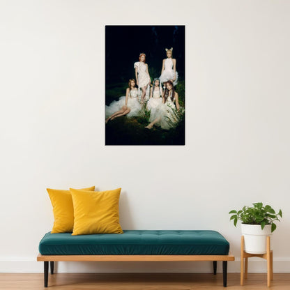 LE SSERAFIM Sakura Chaewon Yunjin Kazuha Eunchae EASY Concept Photo K-pop Music Poster Coquette Aesthetic  Balletcore Fashion Print Trendy Wall Art