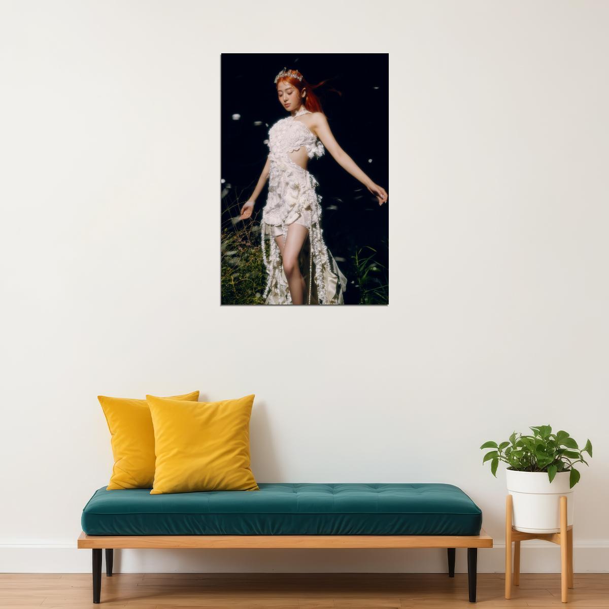 LE SSERAFIM Yunjin EASY Concept Photo K-pop Music Poster Coquette Aesthetic  Female Korean Idol Balletcore Fashion Print Trendy Girl Group Wall Art