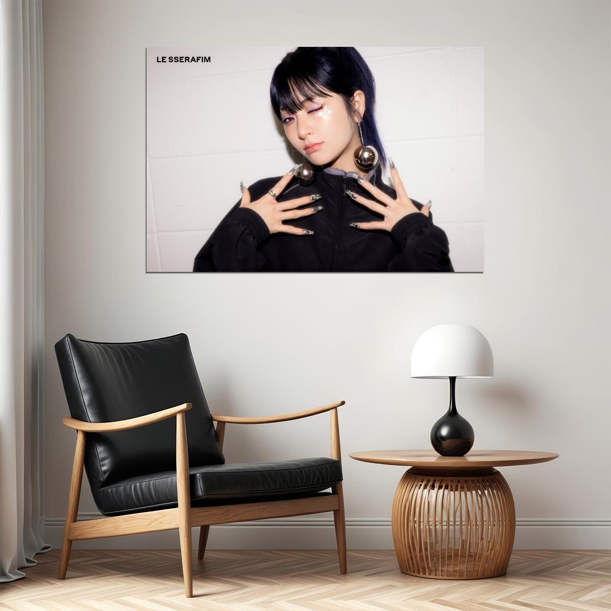 LE SSERAFIM Huh Yunjin CRAZY Album Concept Photo Music Poster K-Pop  Aesthetic K-pop Female Girl Group Korean Fashion Idol Wall Art Print