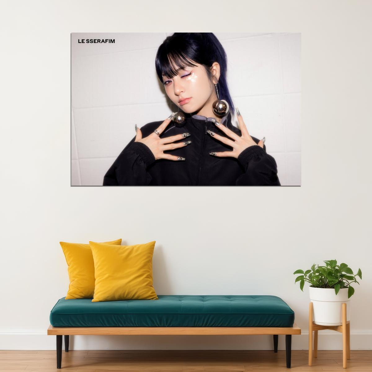 LE SSERAFIM Huh Yunjin CRAZY Album Concept Photo Music Poster K-Pop  Aesthetic K-pop Female Girl Group Korean Fashion Idol Wall Art Print